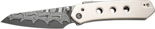 CIVIVI KNIFE VISION FG 3.54" - IVORY G-10/DAMASCUS BLADE 2 CIVIVI KNIFE VISION FG 3.54" - IVORY G-10/DAMASCUS BLADE - Image 2
